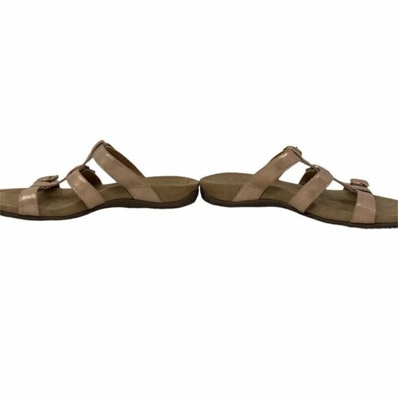 Vionic Misa Slides Sandals Shoes Comfort Gold 8 - Picture 5 of 9